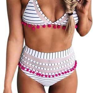 Pom Pom Bikini/Bathing Suit NWOT